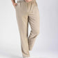 Summer Middle-aged and Elderly Thin Ice Silk Trousers Dad Stretch High Waist Loose Large Size Casual Pants