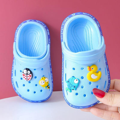 Children Cartoon Cave Shoes  Beach Summer Children's Slippers Antiskid Soft Bottom  Little Bee EVA Rubber Plastic Baby Sandals Slippers