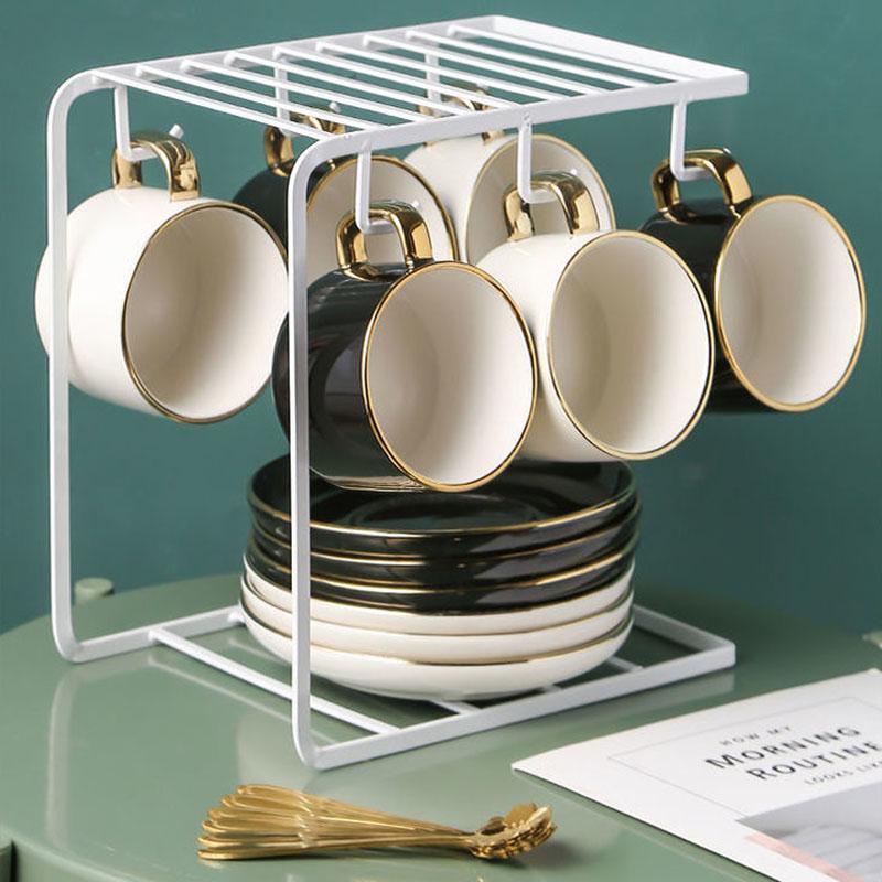 British Home Breakfast Exquisite Ceramic Coffee Cup Set Luxury Scented Tea Cup Stirring Garland Cup Water Cup