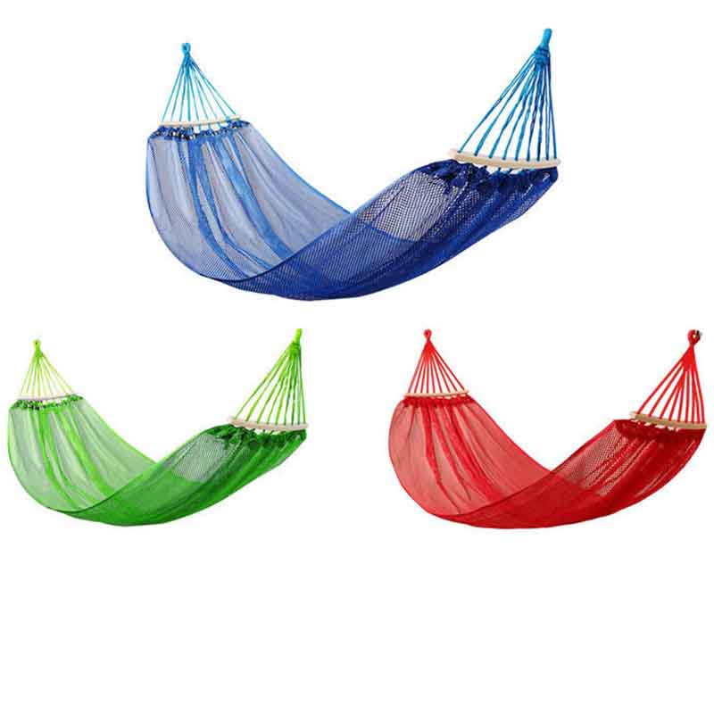 Ice Silk Hammock Outdoor Adult Swing Mesh Indoor and Outdoor Children Sleeping Ice Silk Hanging Chair Single