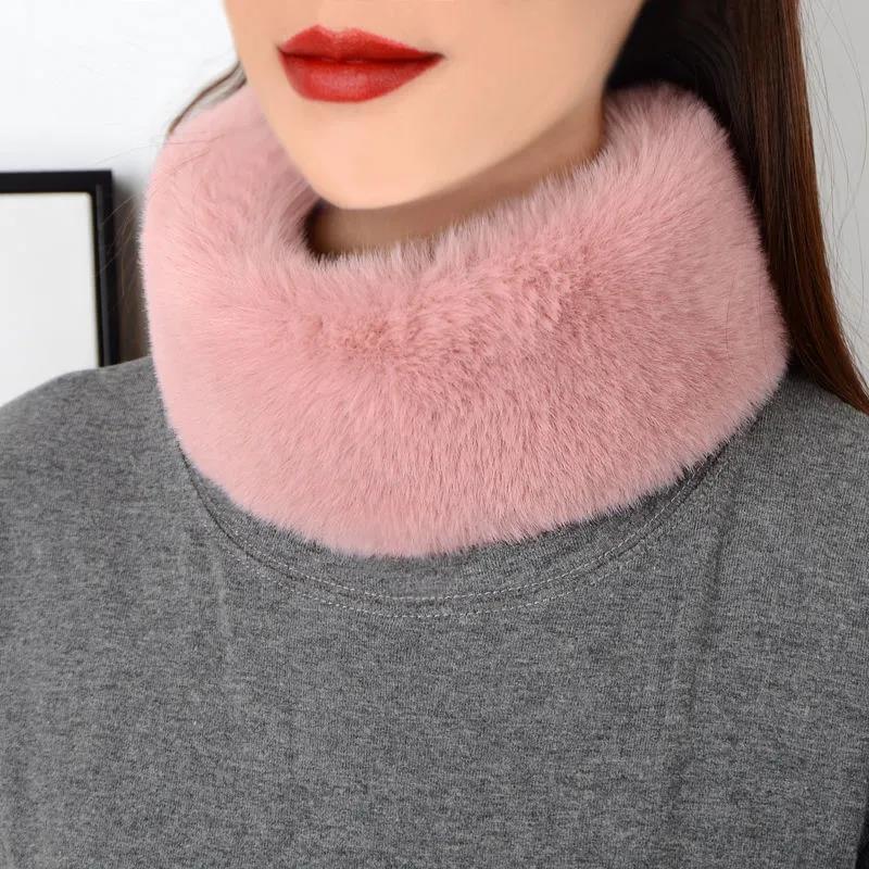 Women's Korean Style Bib Scarf Winter Thick Warm Scarf Female All Match Pullover Collar Neck Protection Soft Thermal Neck Cover Solid Neckerchief