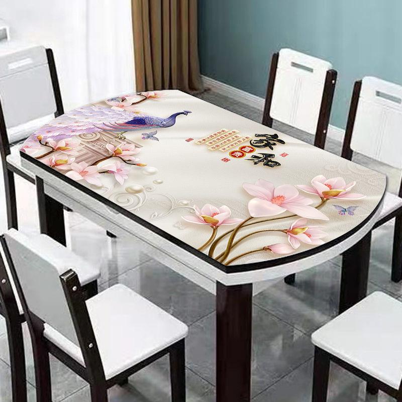 3D Printed Pvc Anti-scalding, Wash-free Soft Glass Opaque Thick High-end Cover Table and Tablecloth Waterproof Oil-proof and Heat Insulation