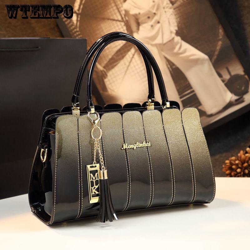 Crossbody shoulder bag simple casual ladies bag fashion fashion patent leather