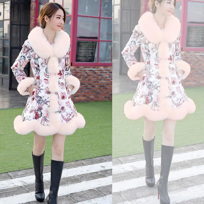 Winter Fashion Fox Fur Grass Woman Coat Plush Thickening Medium Length Women's Leather Coat Medium Length Plush Thin Rabbit Hair Coat Plus Size