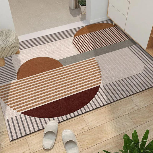 PVC Door Pad Entry Door Leather Floor Bathroom Bathroom Foot Pad Can Be Cut Riders 50 * 80/60 * 90cm Floor Matsu-style