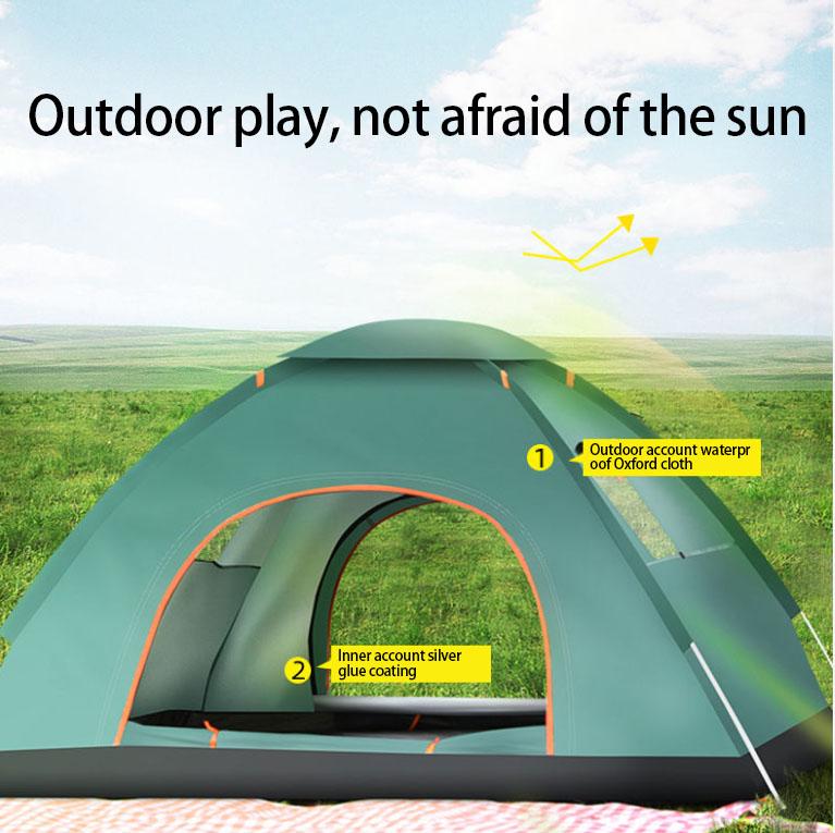 Tent Outdoor Automatic 3-4 People Household Sunscreen and Insect-proof Indoor Small House Adult Children's Tent