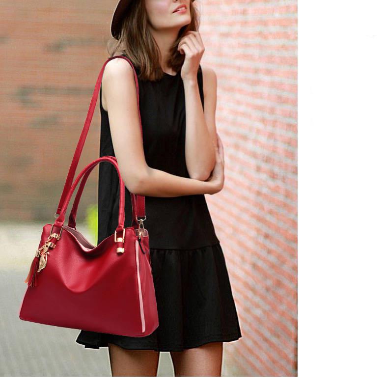 Big capacity European and American style Shoulder Handbag Trendy wild Woman bag Patent leather bag