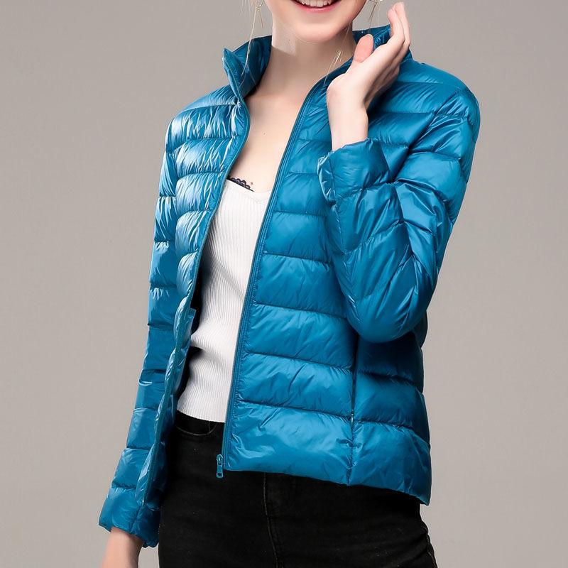 Women's Down Jacket Winter Short Hooded Warm Slim Fashion Solid Color Jacket