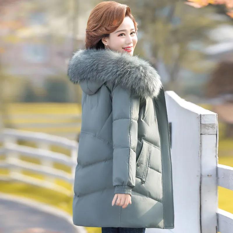 Winter Coat Down Padded Jacket Plus Velvet Padded Jacket Women's Mid-length Padded Jacket