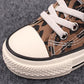 Leopard Prints Kids Shoes Canvas Sneakers for Boys Girls Children's Sports Running Casual Shoes White Shoes for Toddlers