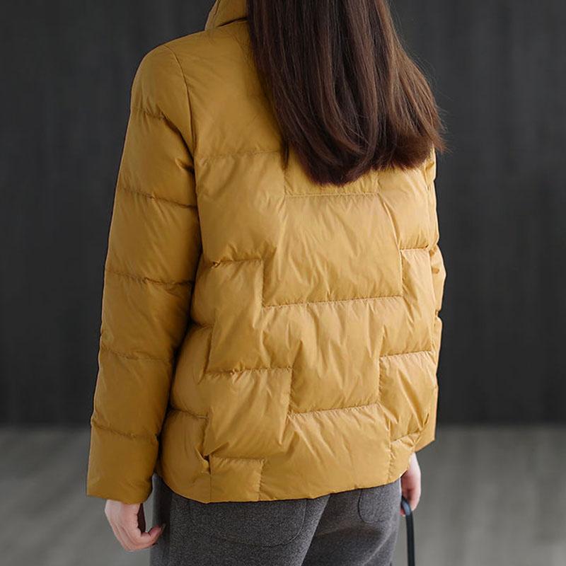 Stand-up Collar Down Padded Jacket Women's Winter Loose and Versatile Lightweight Cotton-padded Jacket Short Coat Padded Jacket