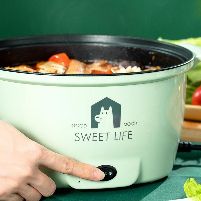 Electric Frying Pan Non-stick Multi-function Electric Heating Pot Student Mini Electric Pot Household Pot with Integrated Electric Cooker