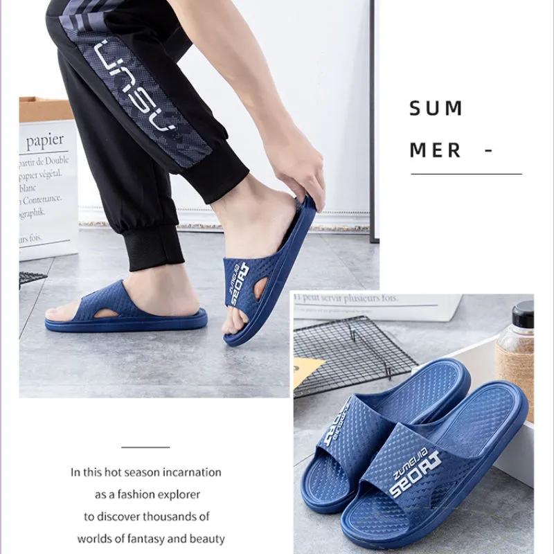 Men's Sandals and Slippers Indoor Slippers and Outdoor Wear Summer Home Bathroom Non-slip Thick Bottom Flip Flops