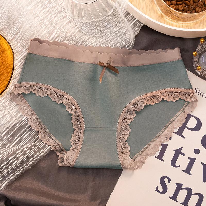 5Pcs/Set Women's Spring Summer Seamless Panties Ladies Breathable Cute Color Matching Underpants