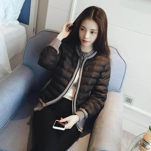 Women's Cotton-padded Jacket Autumn and Winter Style Quilted Jacket Plus Fertilizer To Increase Thinness