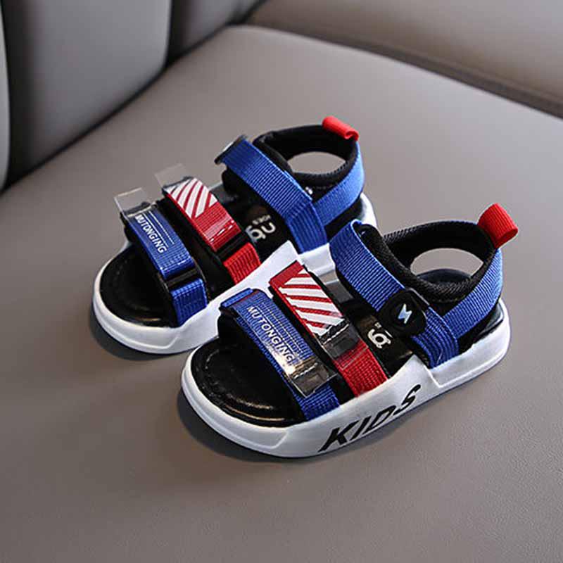 Size 21-30 Child Sneakers Beach Sandals Kids Canvas Breathable Shockproof Basketball Shoes Lightweight Running Shoes Comfortable Deodorant Skate Shoes