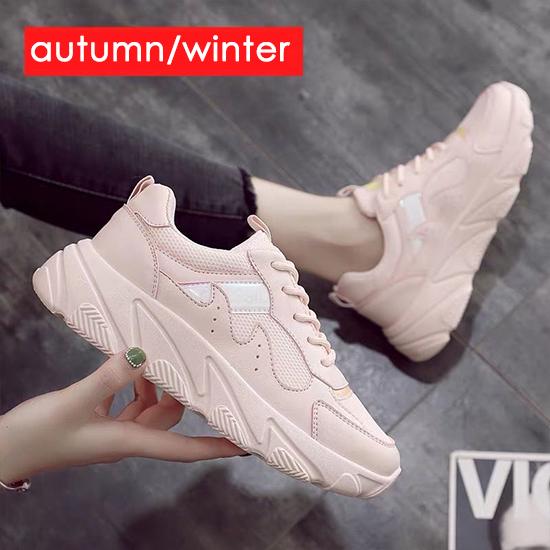 Female Sports Shoes Women Sneakers Chunky Shoes Breathable Mesh Shoes Casual Walking Shoes