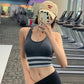 Women's Fashion Fitness Solid Color Sleeveless Halter Cross Bandage Sportswear Vest