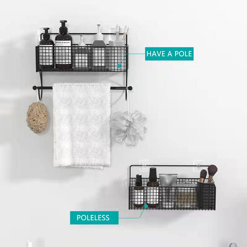 Bathroom Storage Rack Toiletries Storage Towel Rack Bathroom Cosmetics Storage Wall Rack Kitchen Condiment Storage Rack Kitchen Spice Rag Storage Rack