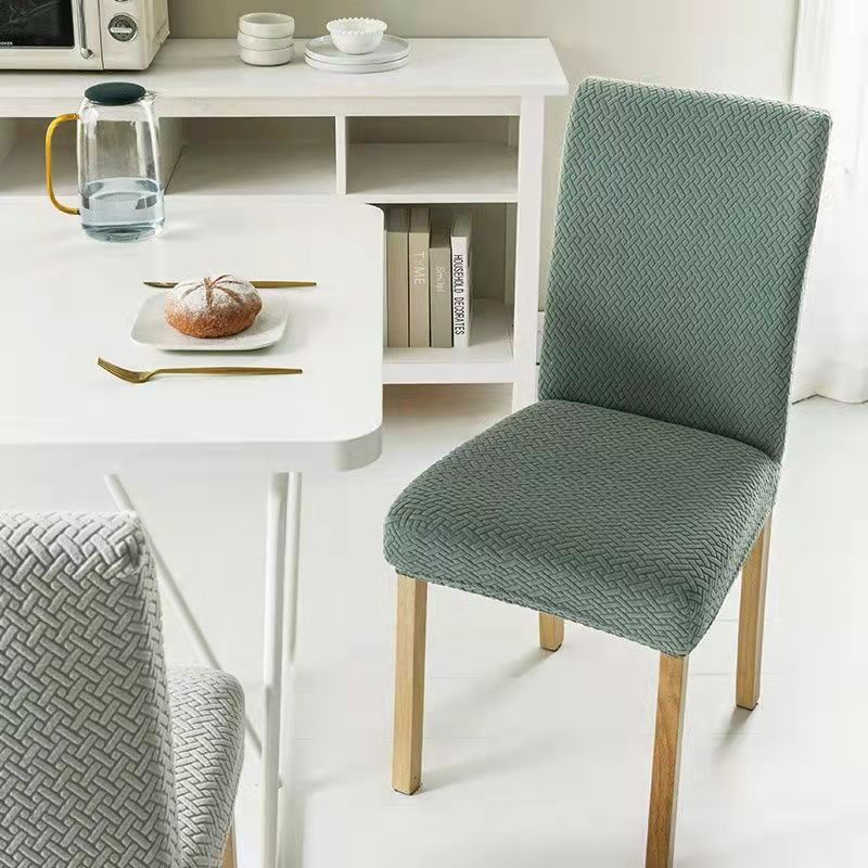 Dining Chair Cover Jacquard Spandex Slipcover Protector Case Stretch for Kitchen Chair Seat Hotel Banquet Elastic