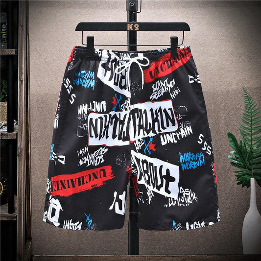 Beach Shorts Men's Swimming Shorts Quick-drying Shorts Can Be Launched Into The Water Couple Loose Style Spring Beach  Men's Five-point Anti-awkward