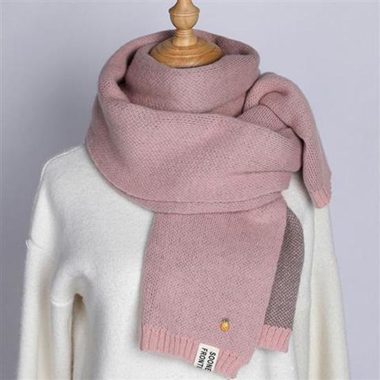 Lady Scarf Wool Knitted Scarf Winter Warm Soft Cotton Scarves for Women Men