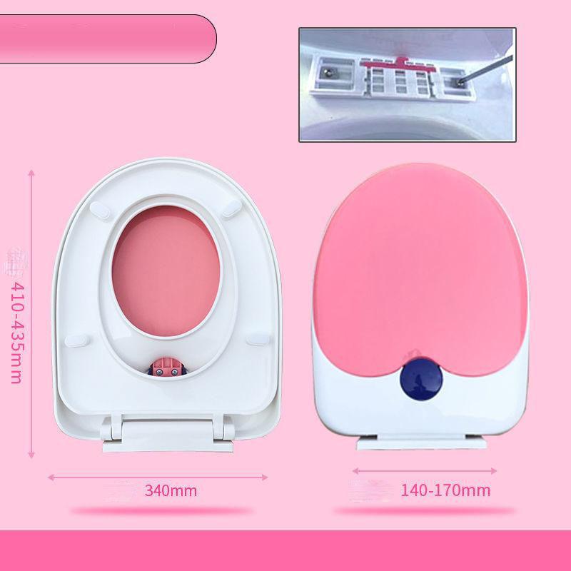 Children and Adults Universal Upper Toilet Seat Cover with Thickened Mother and Child Cover Household PP Raw Material Color Toilet Cover Slowly Drop