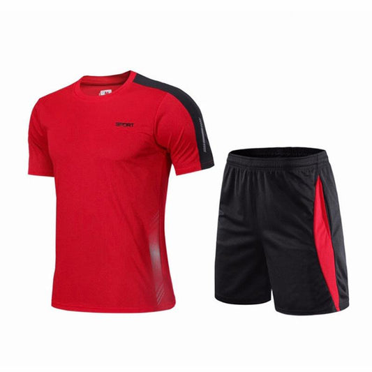 Sportswear Suit Men's Summer Loose Breathable Short-sleeved Shorts Gym Daily Thin Section Running