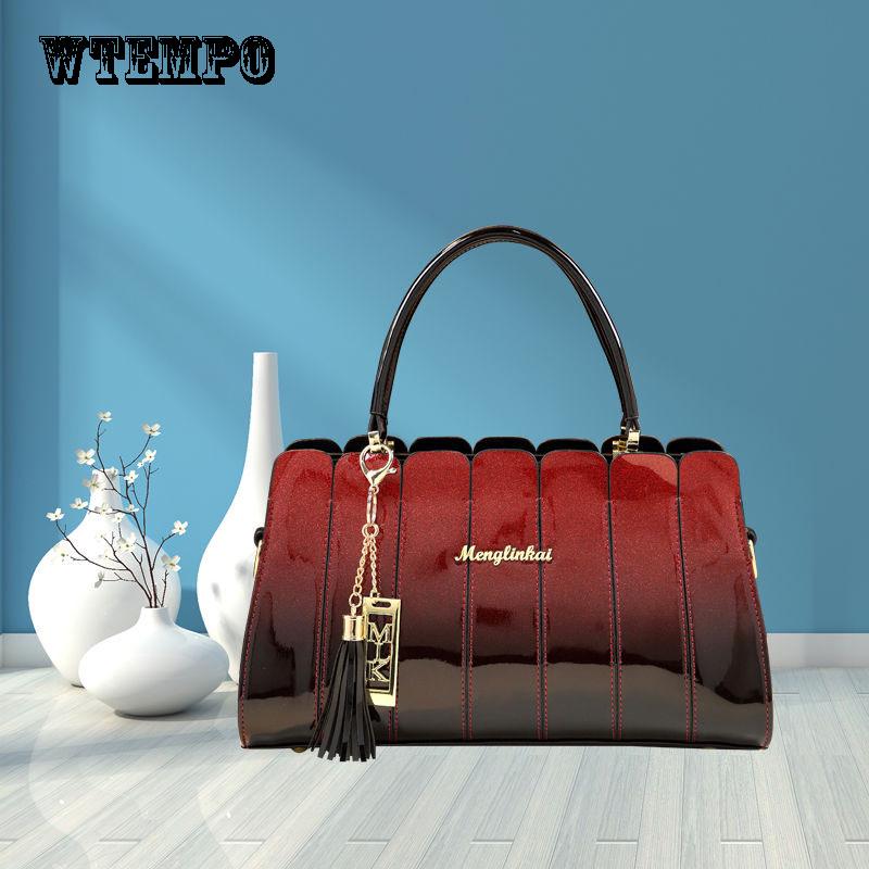 Crossbody shoulder bag simple casual ladies bag fashion fashion patent leather