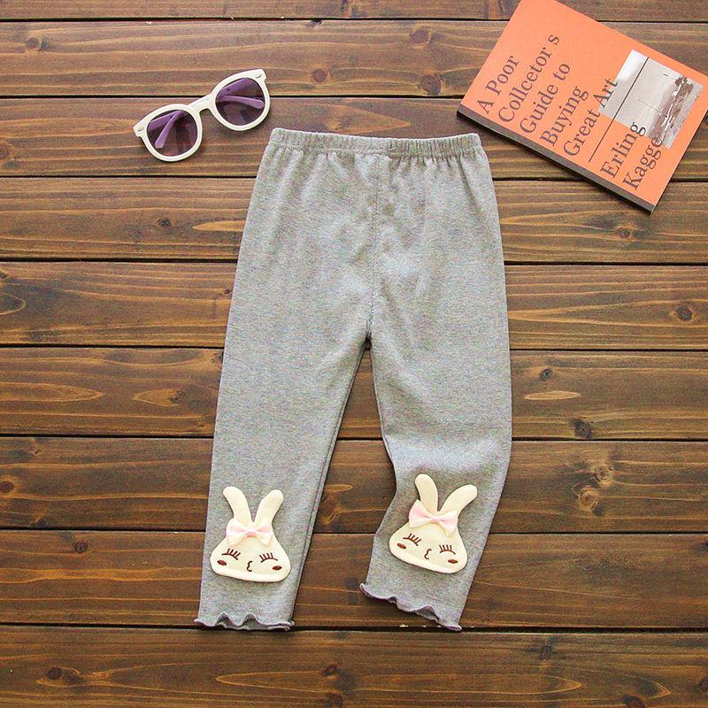 Girls' Leggings Spring and Autumn Thin Children's Trousers Wear 1-2-3 Years Old Stretch Pants Pure Color Casual Pants