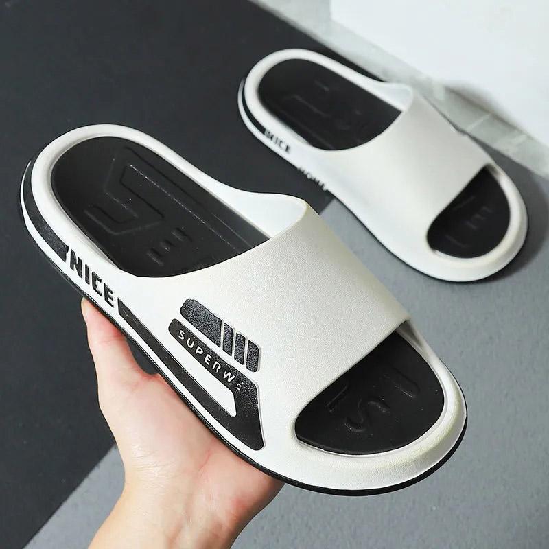 Men's Summer Slippers Wear Thick Bottom Sandals Couples Outdoor Wear Sports Non-slip Flip-flops Household Indoor Bathroom Slippers Ladies Flip-flops