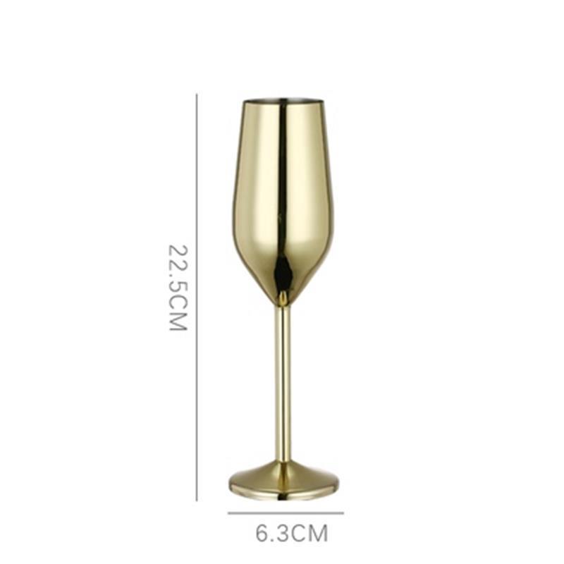 Personalized Wine Glasses Stainless Steel Metal Wineglass Bar Wine Glass Champagne Cocktail Drinking Cup Charms Party Supplies