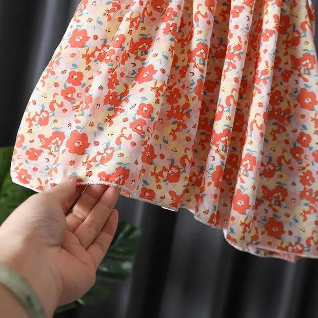 Girls' Dresses Summer Dresses Western Style Small Floral Skirts Korean Princess Dresses