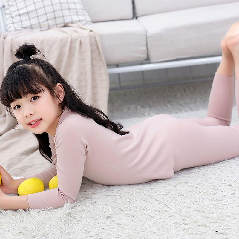 Children's Thermal Underwear Set Self-heating Inner Wear Autumn and Winter Plus Velvet Autumn Clothes Long Trousers