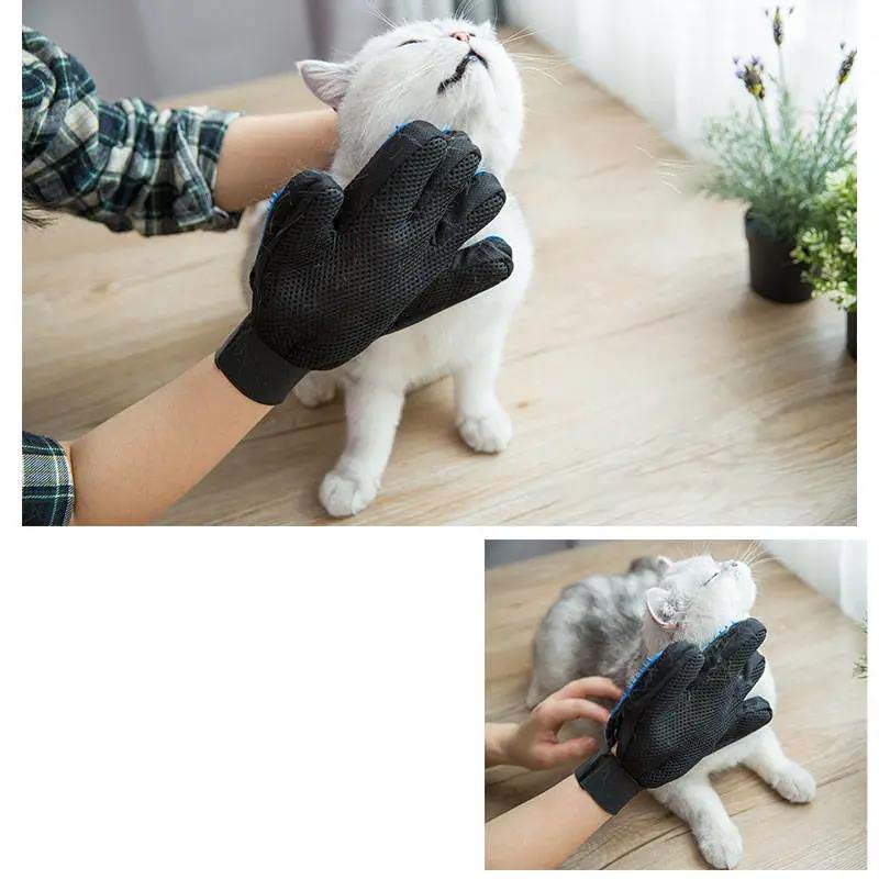 Pet Hair Removal Gloves Cleaning Supplies To Float Hair Combing Brush Cats Dogs