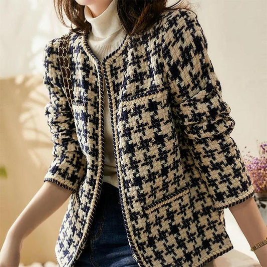 Small Fragrance Jacket Women's Early Autumn All-match Temperament Tweed Jacket Was Thin Winter Clothes