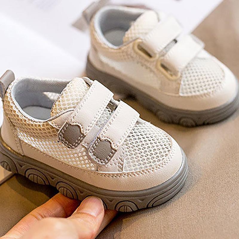 Baby Breathable Net Shoes Spring and Summer Soft Bottom Female 1-3 Years Old Net Surface White Shoes Baby Toddler Boys and Toddler Shoes Summer