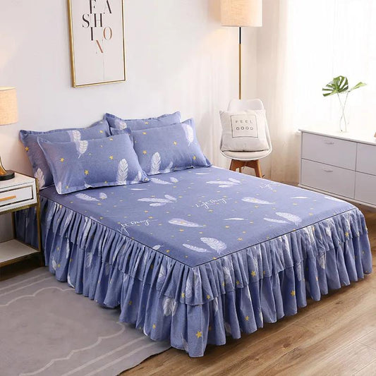 Bilateral Bed Skirt Bedspread Single Piece Non-slip Mattress Cover 1.2 Meters 1.5 Meters 1.8 Meters Dust Protection Cover