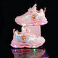 Girls' Shoes Light Up Winter Plush Girls' Sports Shoes Middle and Small Children's Little Girls' Princess Shoes