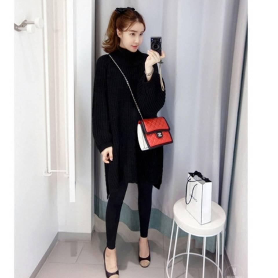 Autumn and winter new women's lazy sweater in the long sweater women loose winter dress