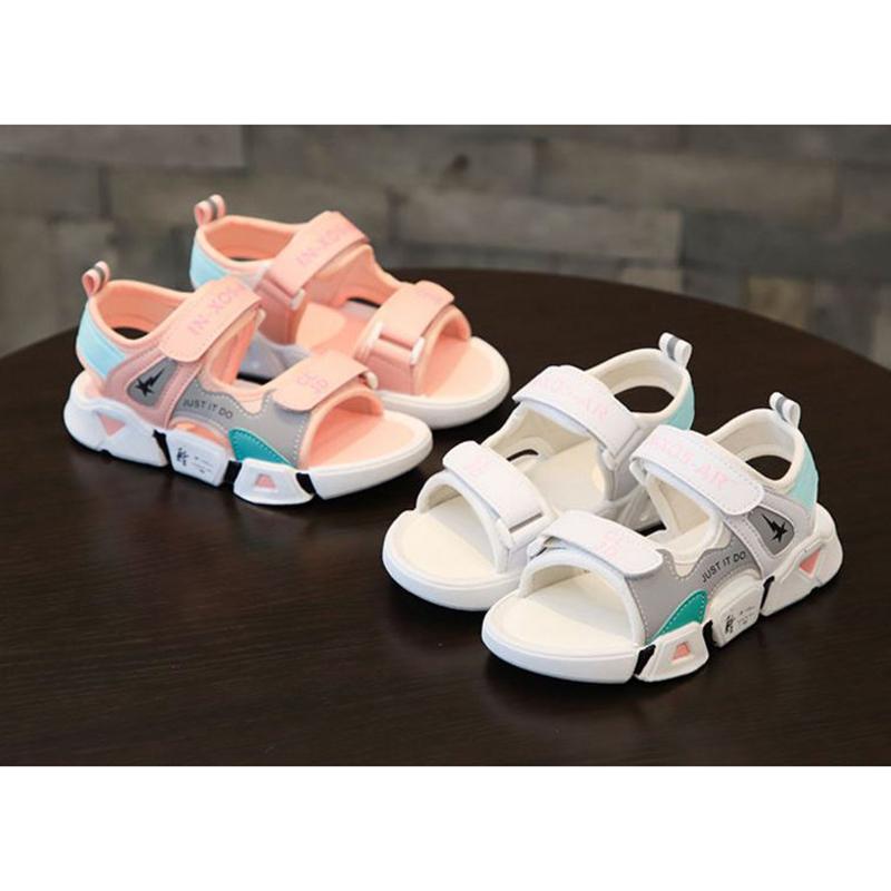 Girls Boys Sandals Beach Shoes Summer Open-toed Breathable Children's Princess Shoes Female Student Sandals