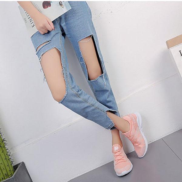 Sports Shoes Female White Shoes Summer Flat Student Shoes Running Shoes Casual Travel Shoes