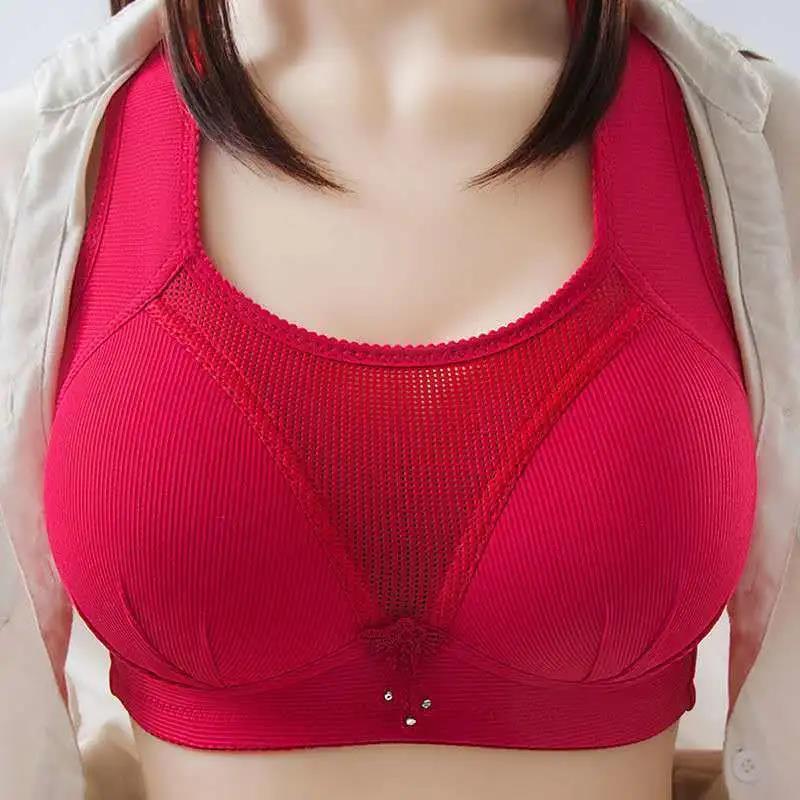 Thin Section Large Size Gathered Beauty Back No Steel Ring Anti-glare Anti-sagging Tube Top Women's Underwear Bra