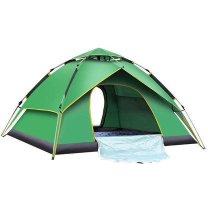 Outdoor Tent Camping 3-4 People Thickening Rainproof Outdoor Camping Automatic Quick Opening Portable Park Tent