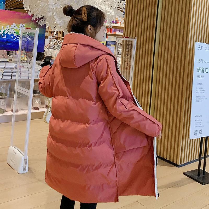 Women's Winter Cotton-padded Jacket Women's Mid-length Hooded Cotton-padded Jacket Slim Slimming and Thickening Warm Winter Cotton Jacket Women