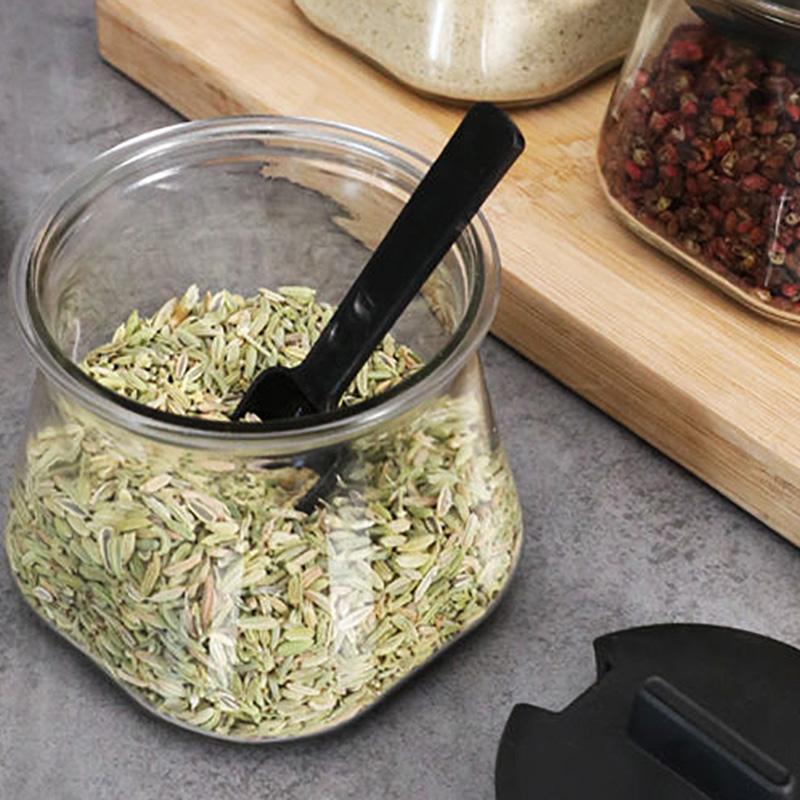 Kitchen Household Jar Seasoning Salt Shaker Seasoning Combination Set Seasoning Storage Glass Oil Pot