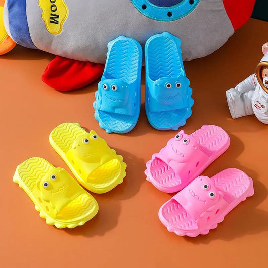 Summer Children's Slippers for Boys Girls Slippers Dinosaur PVC Flip Flops Baby Non-slip Beach Sandals Kids Home Bathroom