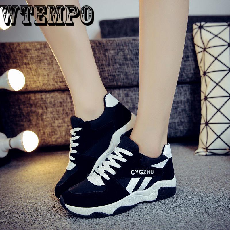 Women Chunky Sneakers Fashion Women  Shoes Lace Up Vulcanize Shoes Womens Trainers Casual Shoes