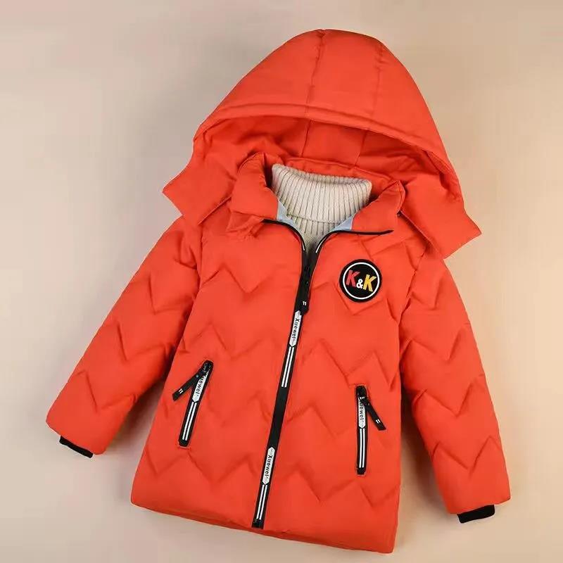 Children's Clothing Baby Winter Children's Cotton-padded Jacket Boy's Down Jackets Warm Cotton-padded Jacket with Velvet Thick Casual Korean Coat