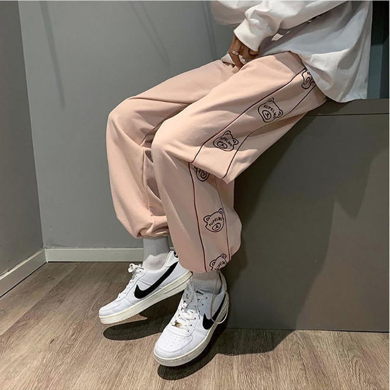 Pink Sweatpants Women's Spring Summer Korean Straight Loose Design Niche Show Thin Versatile Pants